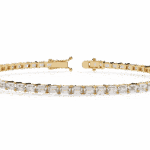 3.5 Carat Emerald Cut Diamond Tennis Bracelet - Image 7