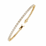 3.5 Carat Emerald Cut Diamond Tennis Bracelet - Image 8