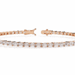 3.5 Carat Emerald Cut Diamond Tennis Bracelet - Image 12