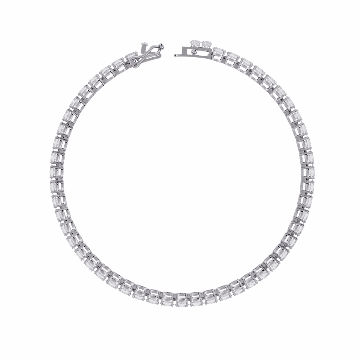 5 Carat Oval & Round Diamond Tennis Bracelet  Image 4