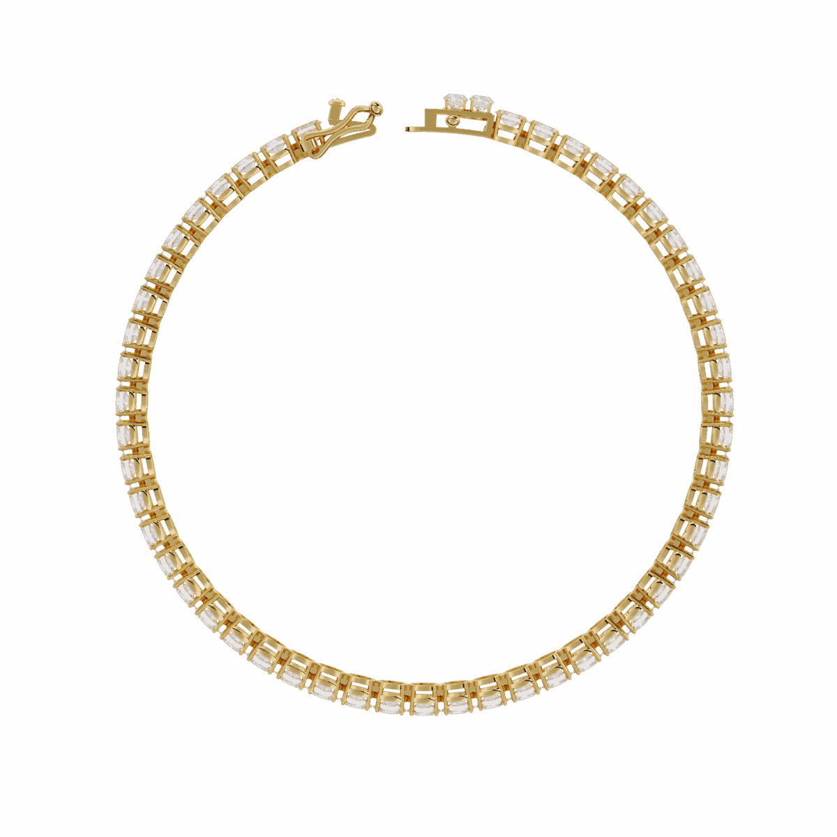 5 Carat Oval & Round Diamond Tennis Bracelet  Image 9