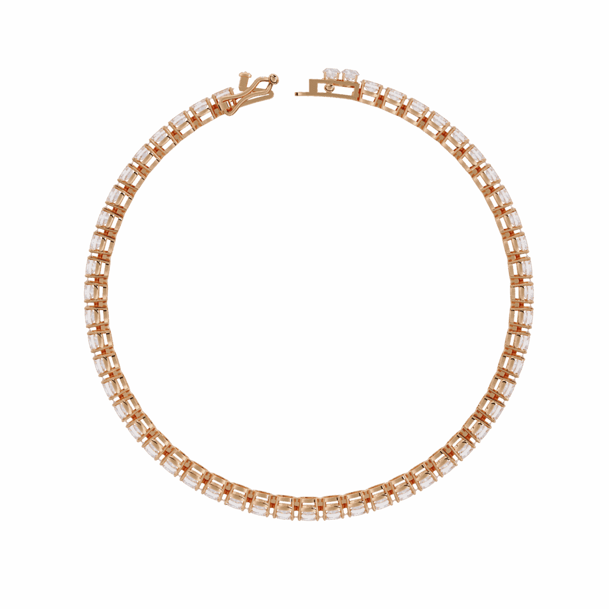 5 Carat Oval & Round Diamond Tennis Bracelet  Image 14