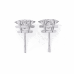 2.5 Carat Modern Princess Solitaire Diamond Earrings - Image 4