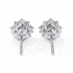 2.5 Carat Modern Princess Solitaire Diamond Earrings - Image 5