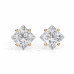 2.5 Carat Modern Princess Solitaire Diamond Earrings - Image 8