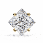 2.5 Carat Modern Princess Solitaire Diamond Earrings - Image 10