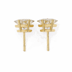 2.5 Carat Modern Princess Solitaire Diamond Earrings - Image 11