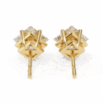 2.5 Carat Modern Princess Solitaire Diamond Earrings - Image 12