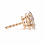 2.5 Carat Modern Princess Solitaire Diamond Earrings - Image 16