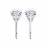 2.5 Carat Minimal Round Solitaire Diamond Earrings - Image 4