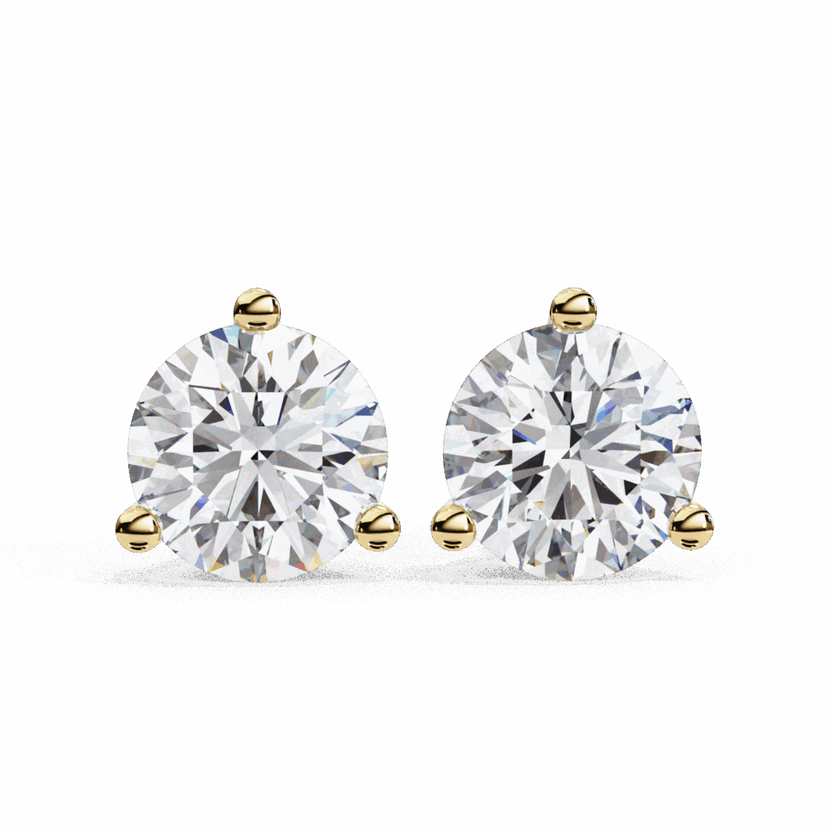 2.5 Carat Minimal Round Solitaire Diamond Earrings  Image 8