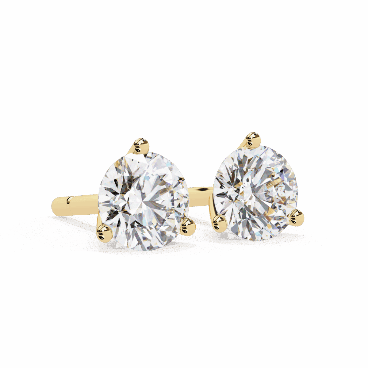 2.5 Carat Minimal Round Solitaire Diamond Earrings  Image 13