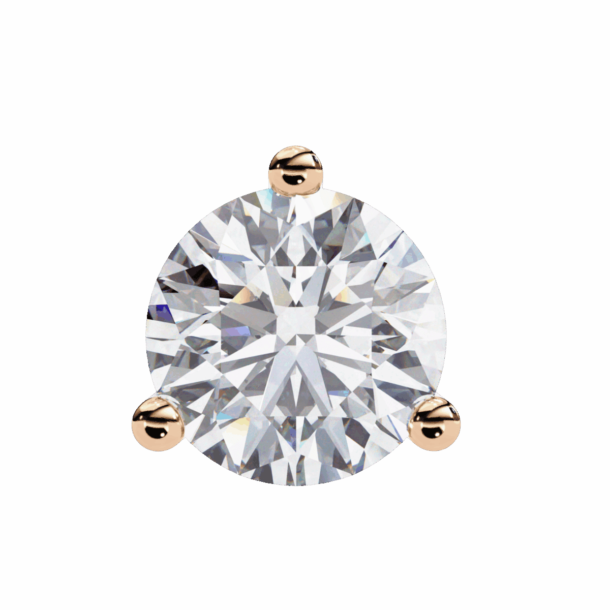 2.5 Carat Minimal Round Solitaire Diamond Earrings  Image 17