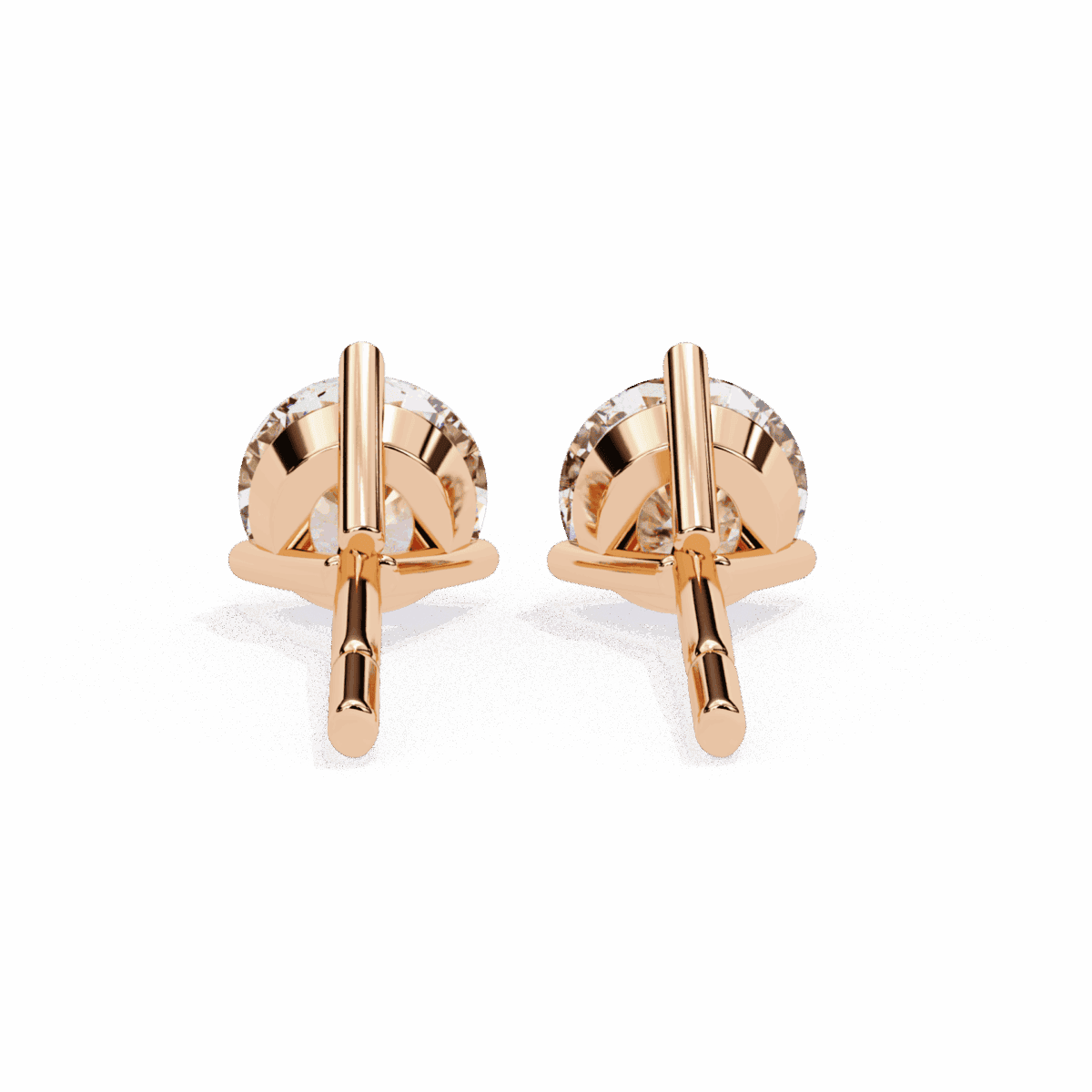 2.5 Carat Minimal Round Solitaire Diamond Earrings  Image 19