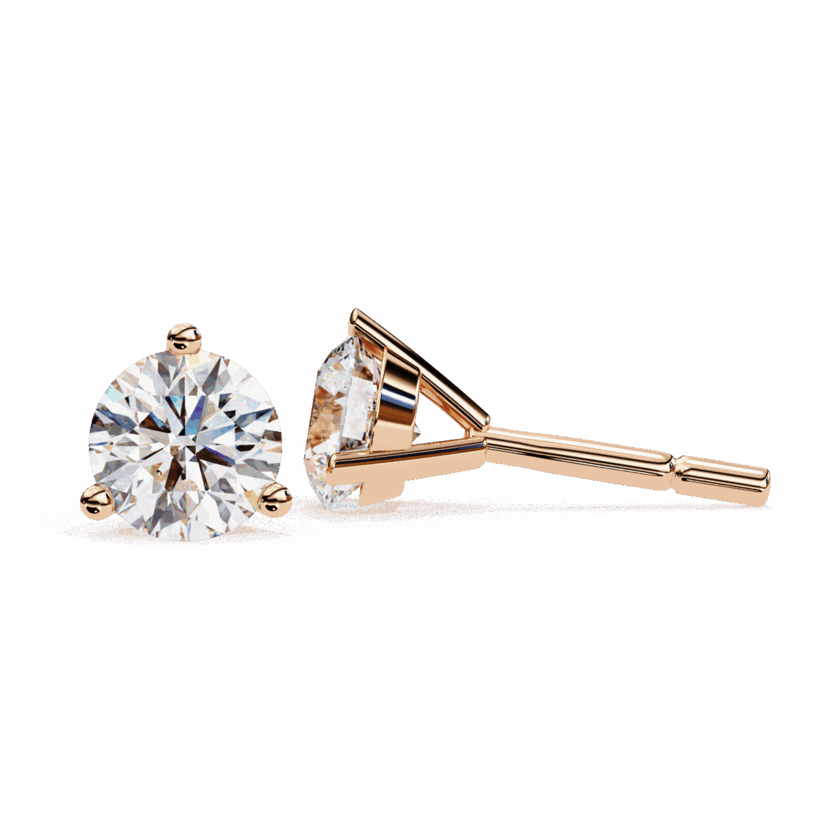 2.5 Carat Minimal Round Solitaire Diamond Earrings  Image 21