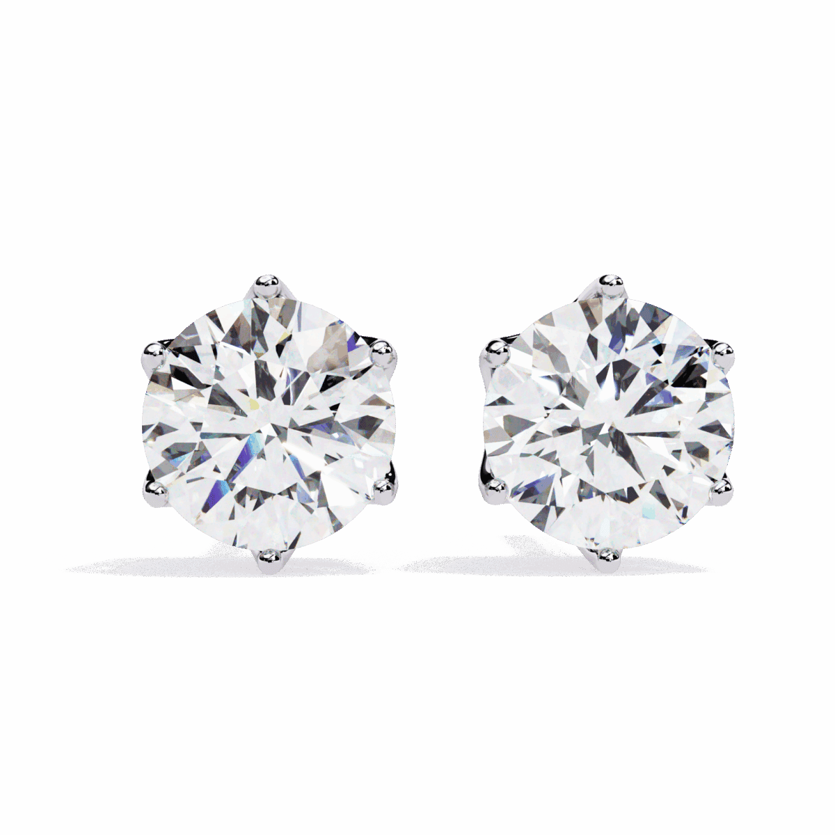 2.5 Carat Eternal Round Solitaire Diamond Earrings  Image 1