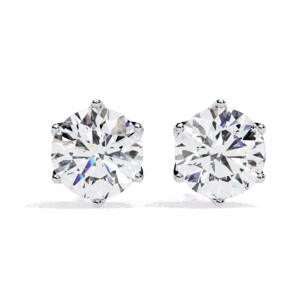 2.5 Carat Eternal Round Solitaire Diamond Earrings