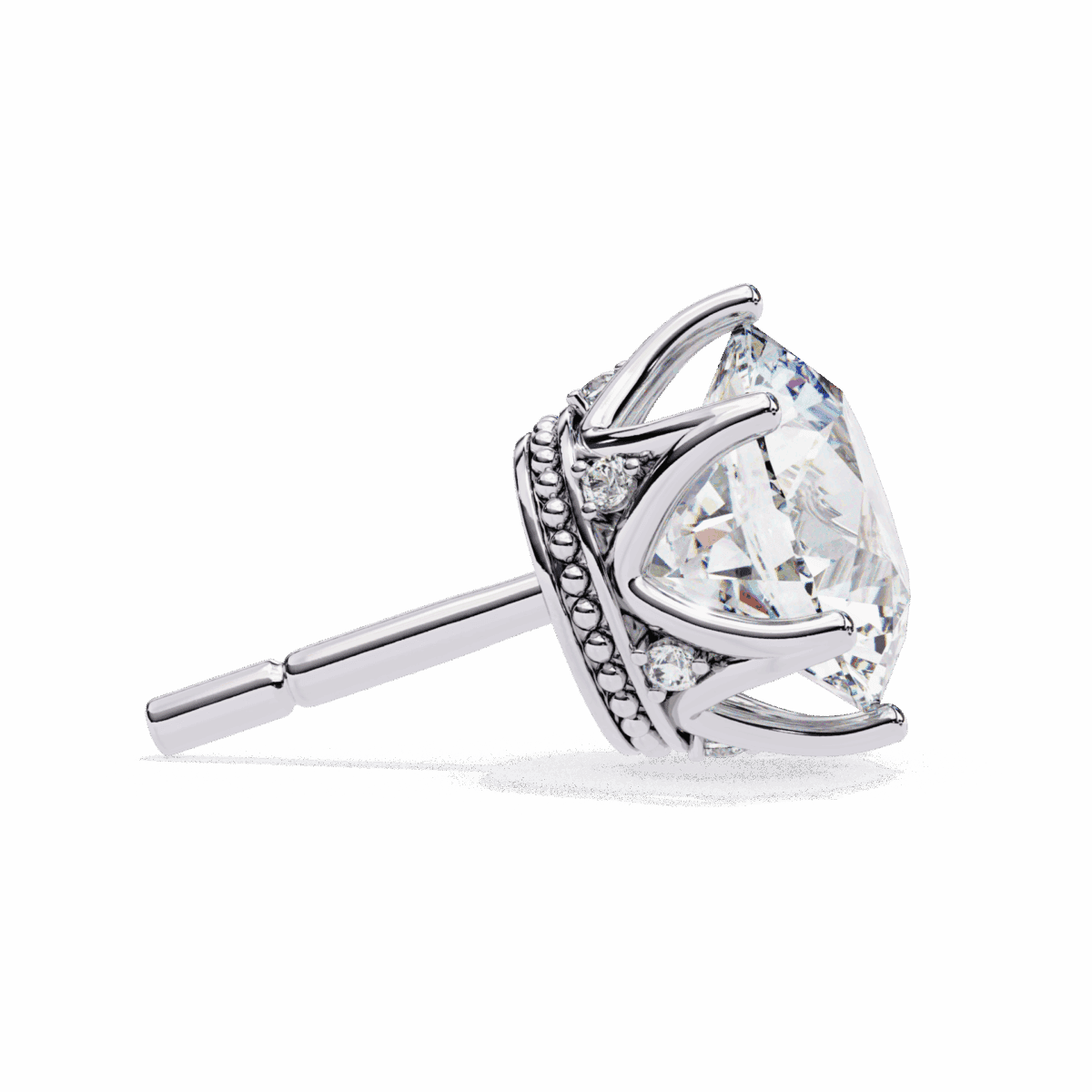 2.5 Carat Eternal Round Solitaire Diamond Earrings  Image 2