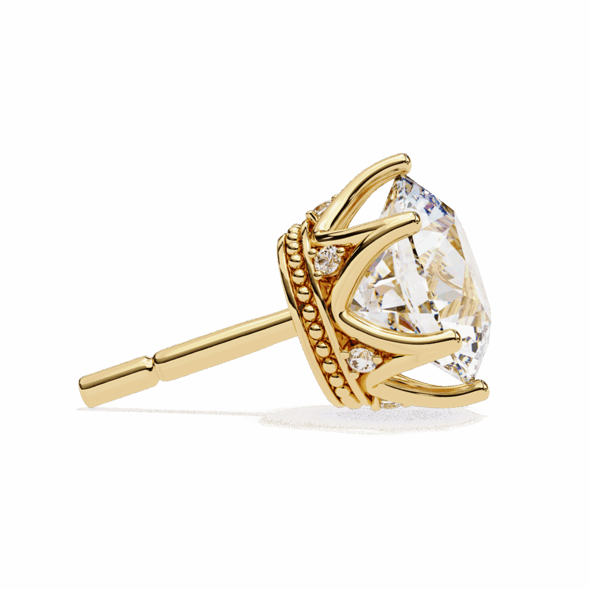 2.5 Carat Eternal Round Solitaire Diamond Earrings  Image 9