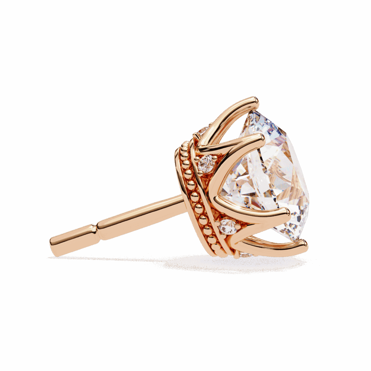 2.5 Carat Eternal Round Solitaire Diamond Earrings  Image 16