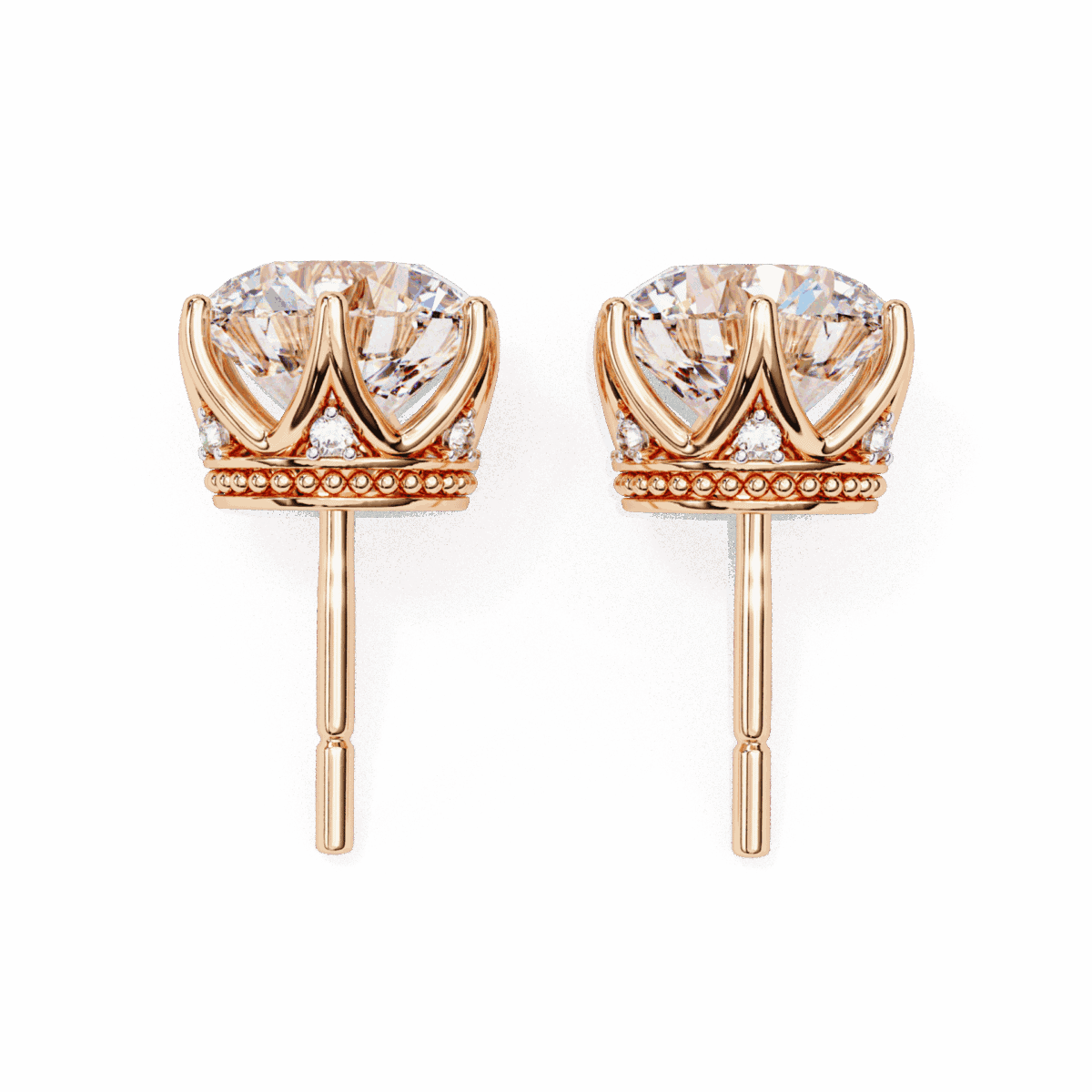 2.5 Carat Eternal Round Solitaire Diamond Earrings  Image 18