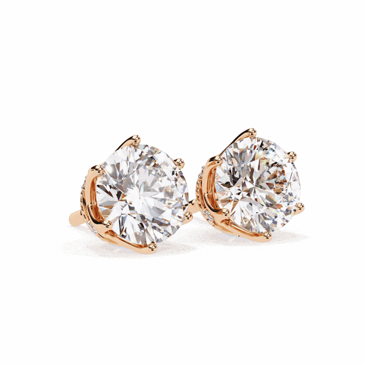 2.5 Carat Eternal Round Solitaire Diamond Earrings  Image 20