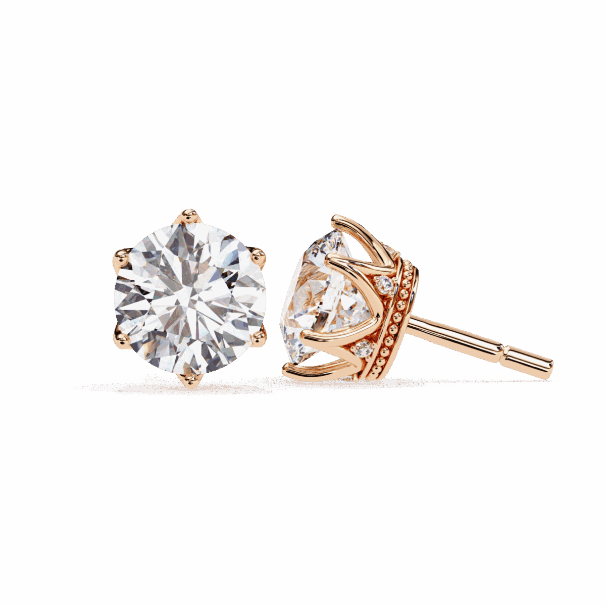 2.5 Carat Eternal Round Solitaire Diamond Earrings  Image 21
