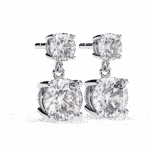 3.75 Carat Eternal Round Diamond Drop Earrings - Image 5