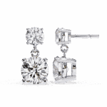 3.75 Carat Eternal Round Diamond Drop Earrings - Image 6