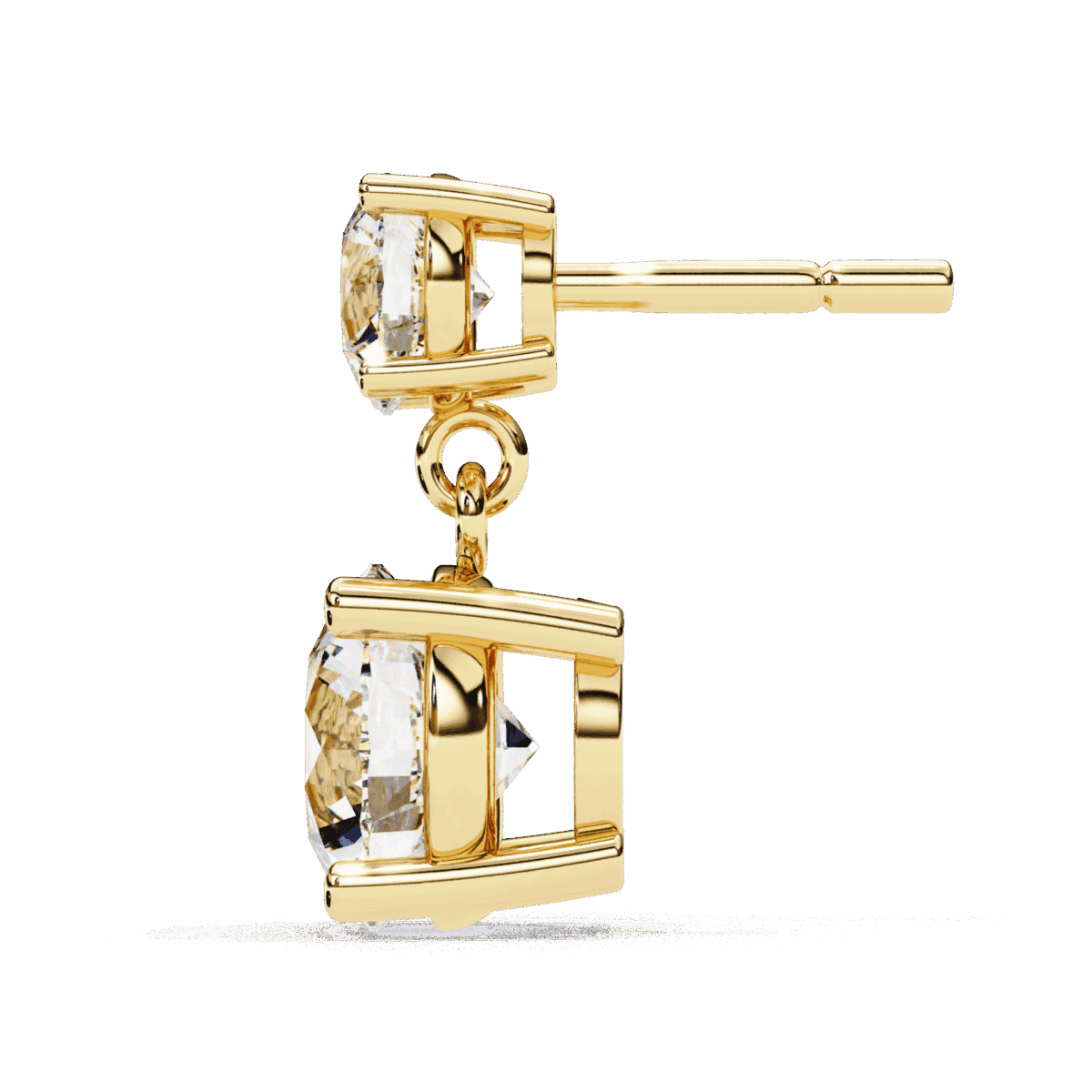 3.75 Carat Eternal Round Diamond Drop Earrings  Image 8