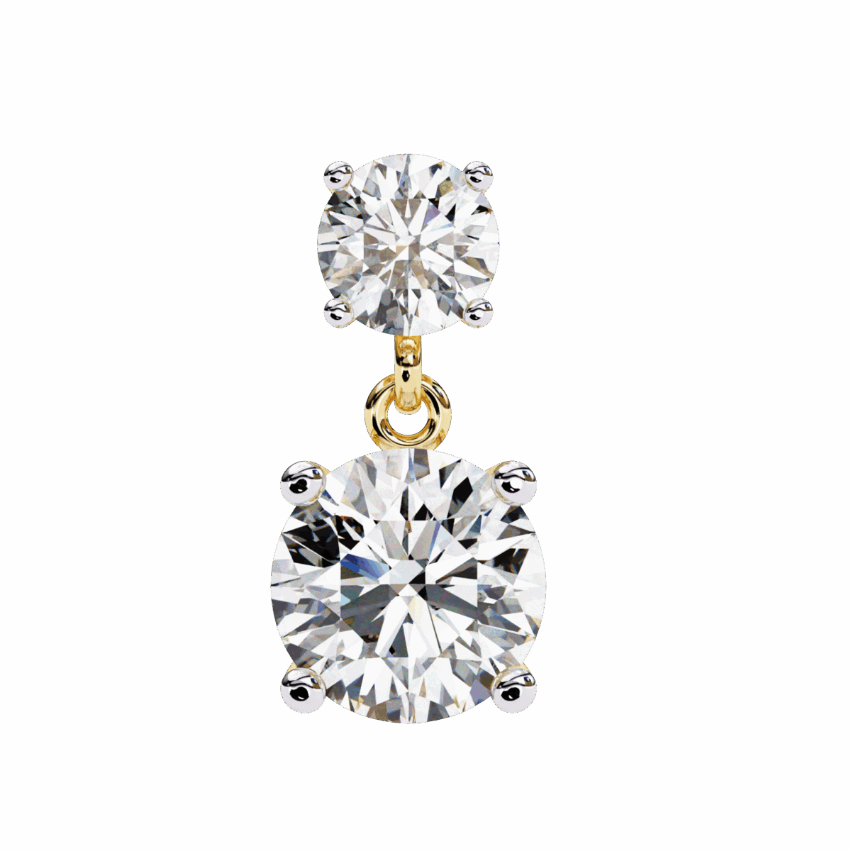 3.75 Carat Eternal Round Diamond Drop Earrings  Image 9