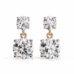 3.75 Carat Eternal Round Diamond Drop Earrings - Image 13