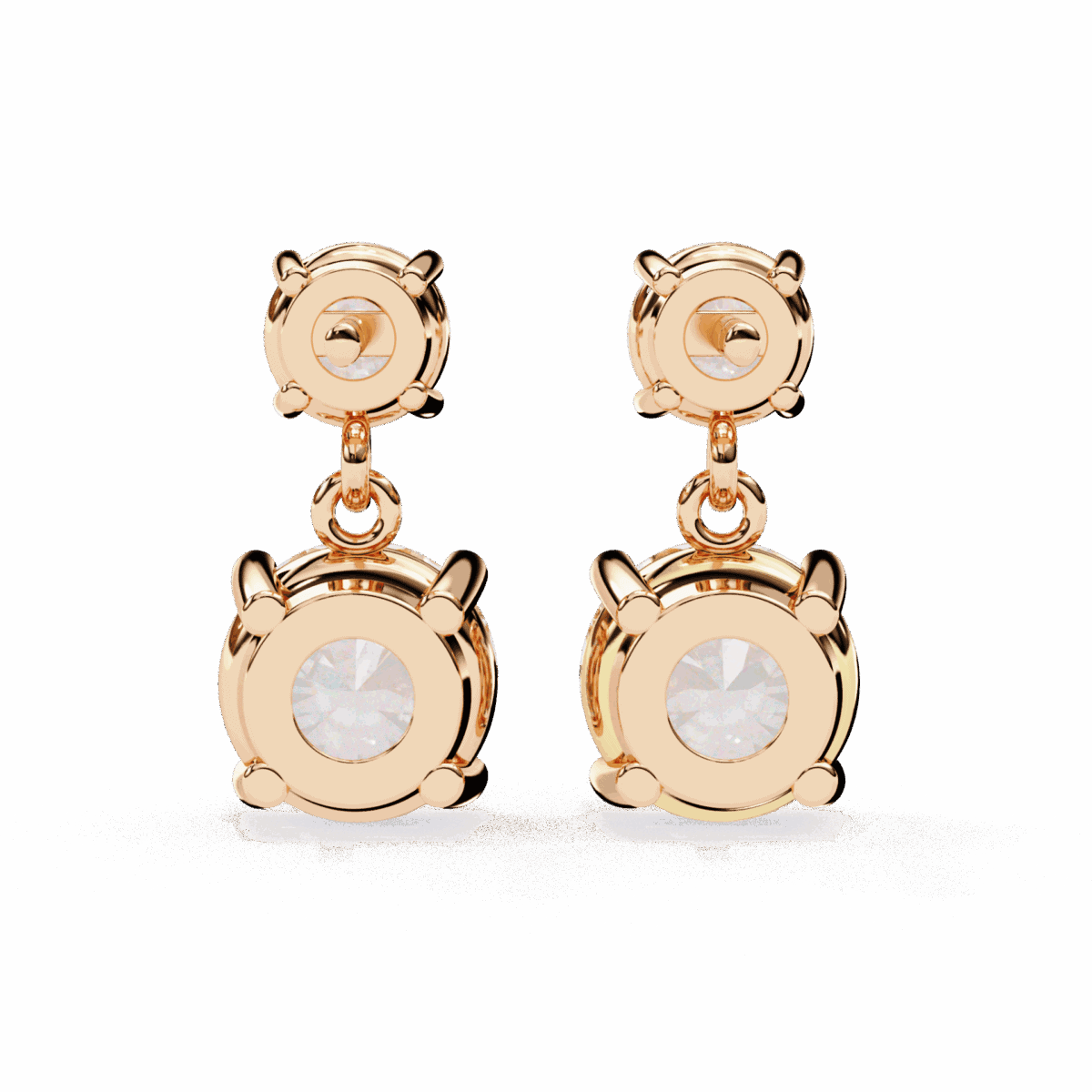 3.75 Carat Eternal Round Diamond Drop Earrings  Image 16