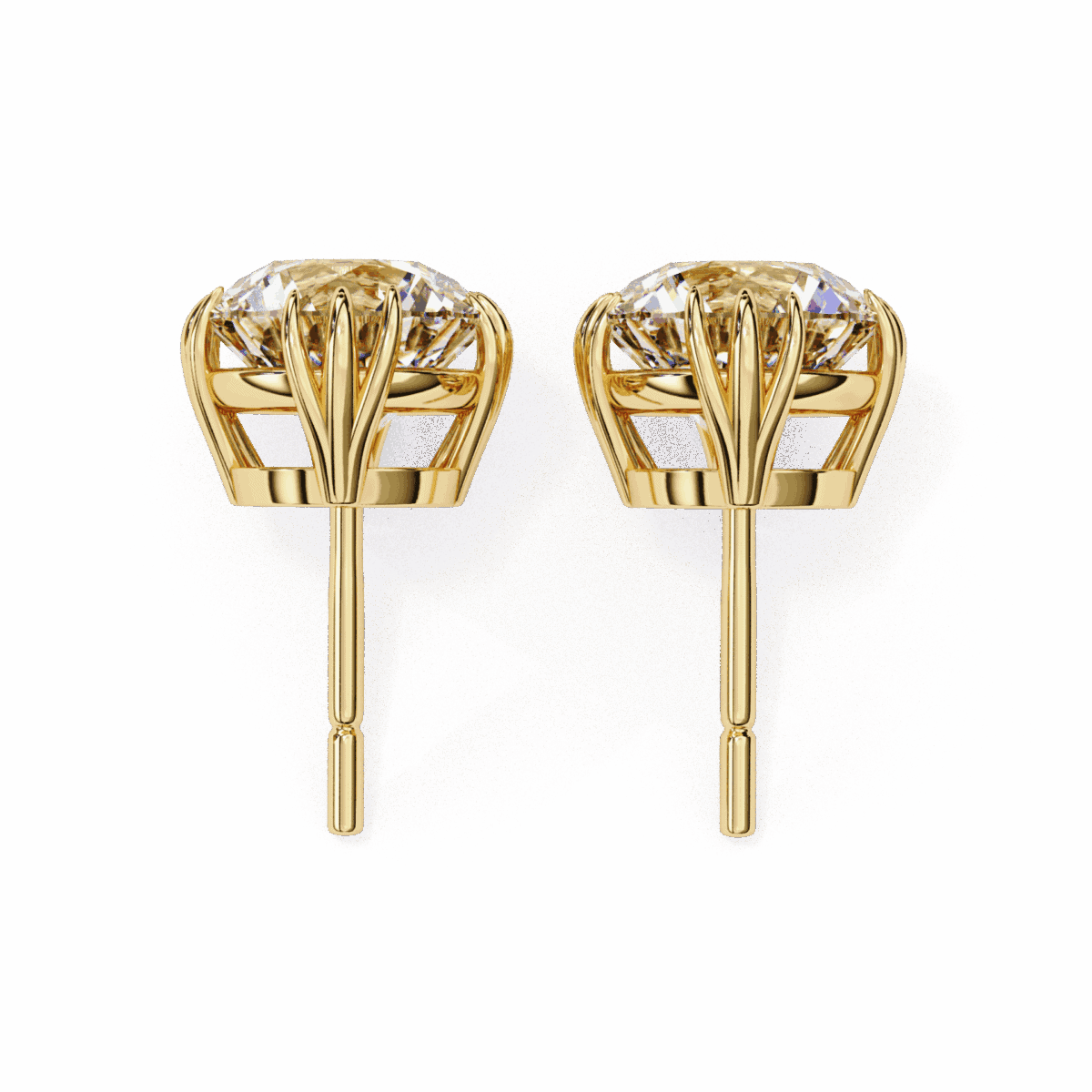 2.75 Carat Timeless Round Solitaire Diamond Earrings  Image 11