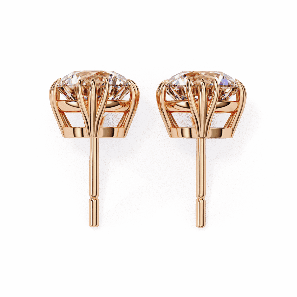 2.75 Carat Timeless Round Solitaire Diamond Earrings  Image 18