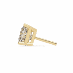 3 Carat Refined Princess Solitaire Diamond Earrings - Image 9