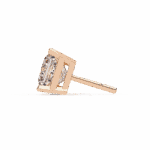 3 Carat Refined Princess Solitaire Diamond Earrings - Image 16