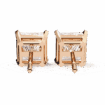 3 Carat Refined Princess Solitaire Diamond Earrings - Image 19
