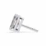 2.5 Carat Elegant Emerald Solitaire Diamond Earrings - Image 2