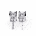 2.5 Carat Elegant Emerald Solitaire Diamond Earrings - Image 5