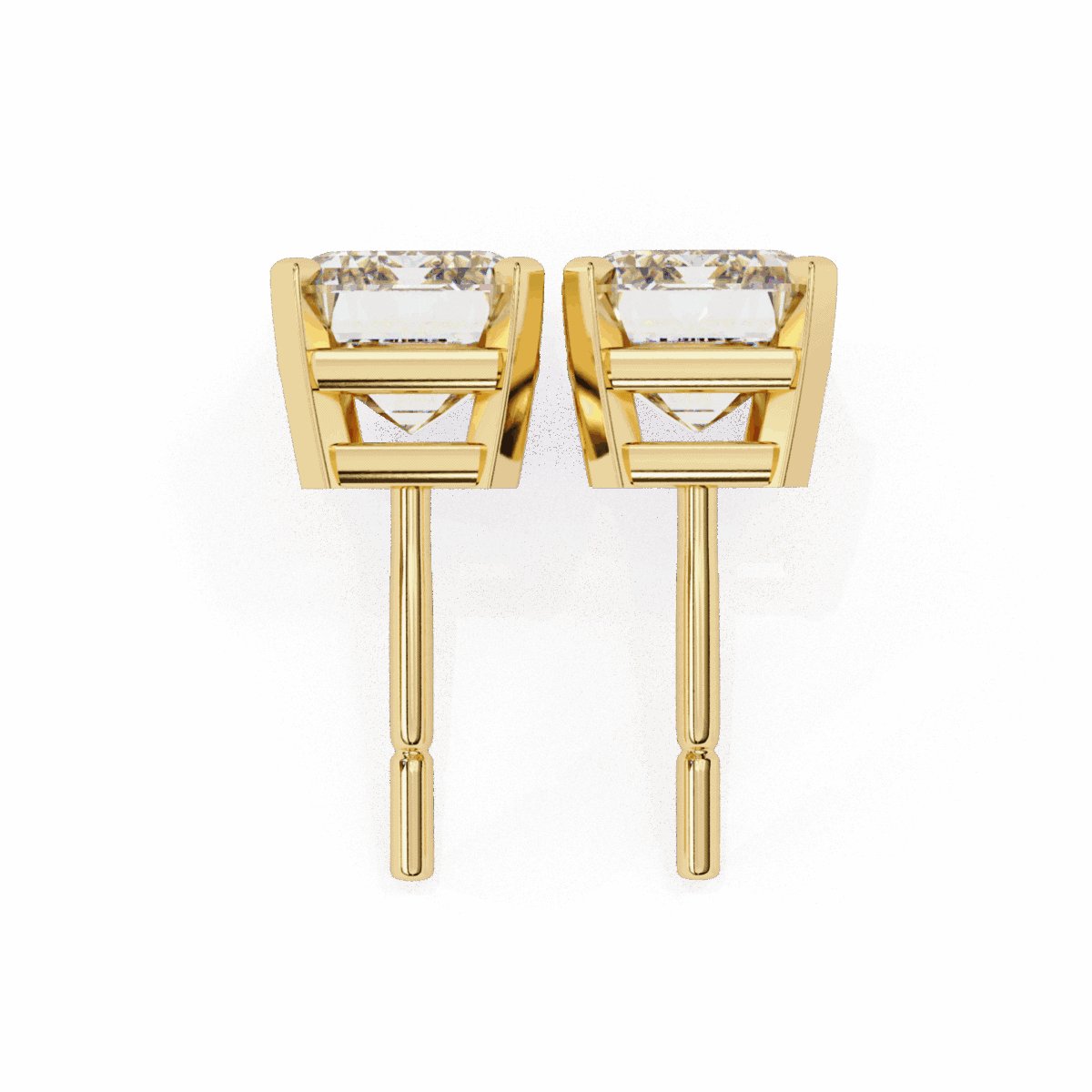 2.5 Carat Elegant Emerald Solitaire Diamond Earrings  Image 11