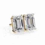 2.5 Carat Elegant Emerald Solitaire Diamond Earrings - Image 13