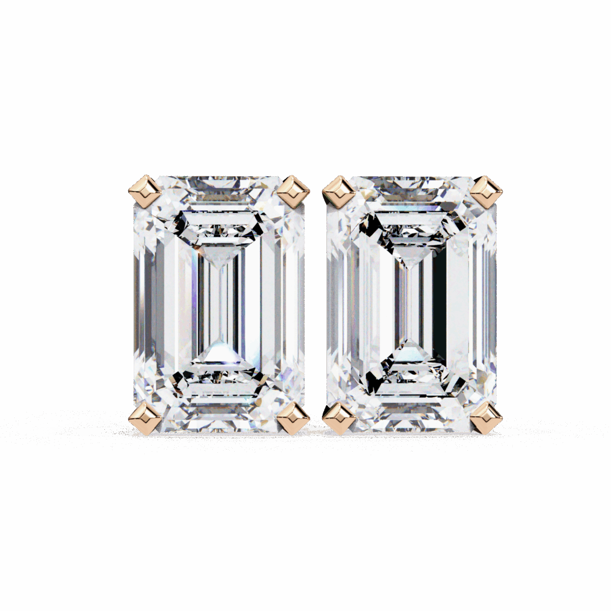 2.5 Carat Elegant Emerald Solitaire Diamond Earrings  Image 15
