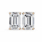 2.5 Carat Elegant Emerald Solitaire Diamond Earrings - Image 15