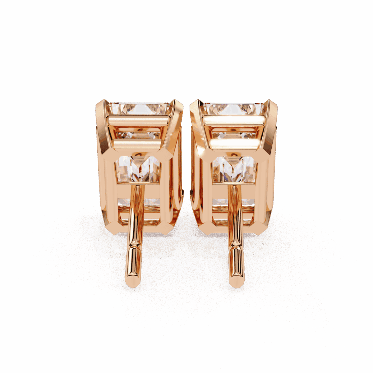 2.5 Carat Elegant Emerald Solitaire Diamond Earrings  Image 19