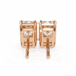 2.5 Carat Elegant Emerald Solitaire Diamond Earrings - Image 19