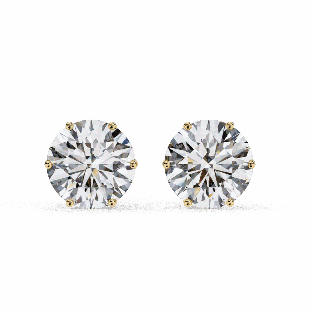2.5 Carat Classic Round Solitaire Diamond Earrings  Image 8