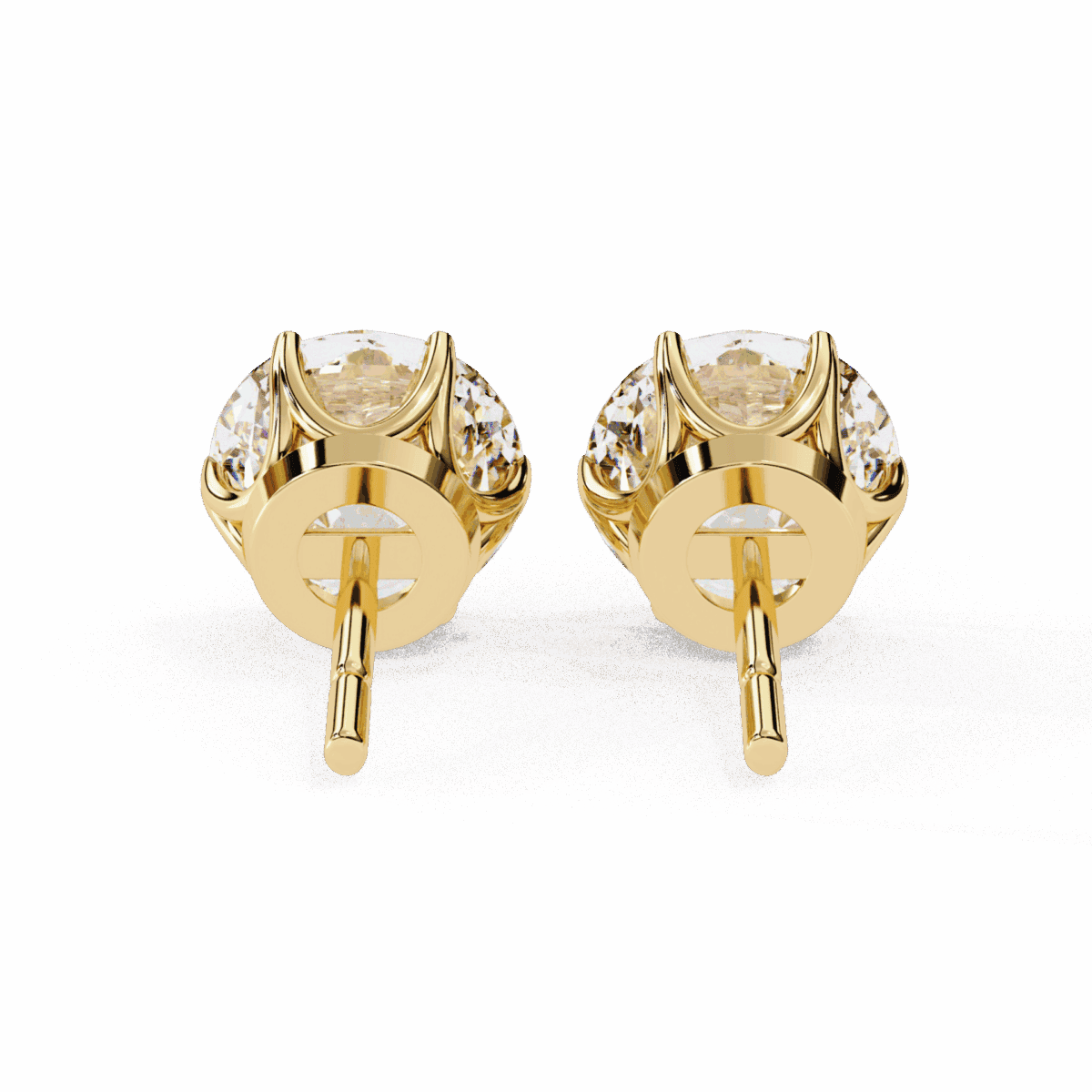 2.5 Carat Classic Round Solitaire Diamond Earrings  Image 12