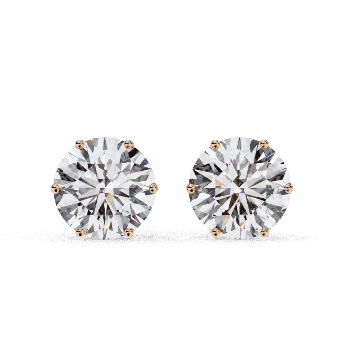 2.5 Carat Classic Round Solitaire Diamond Earrings  Image 15