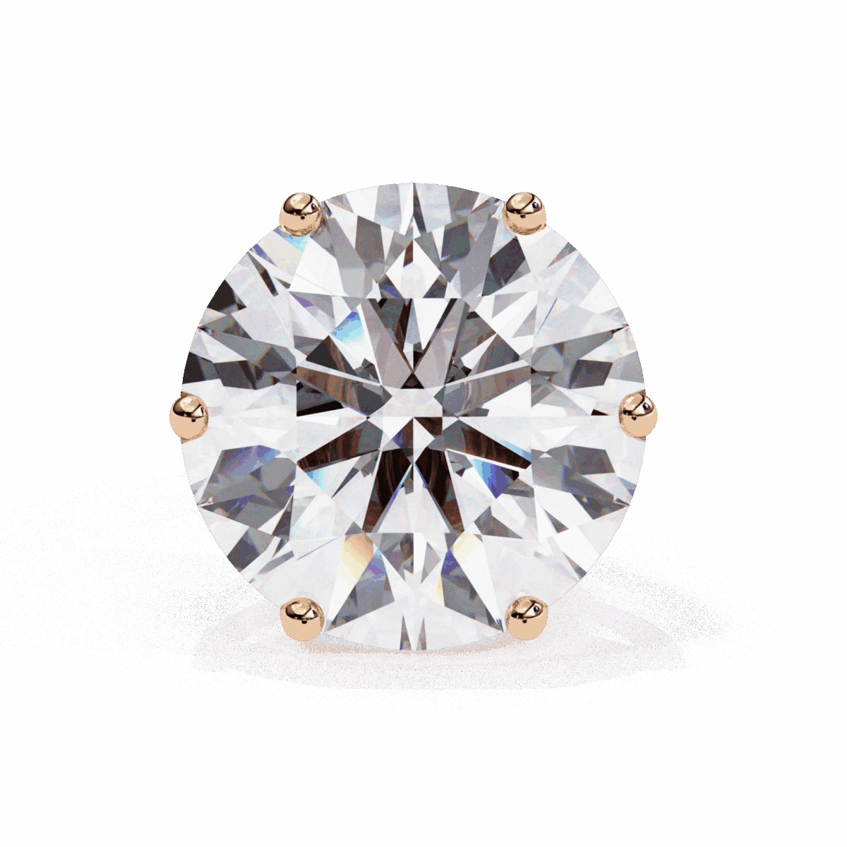 2.5 Carat Classic Round Solitaire Diamond Earrings  Image 17